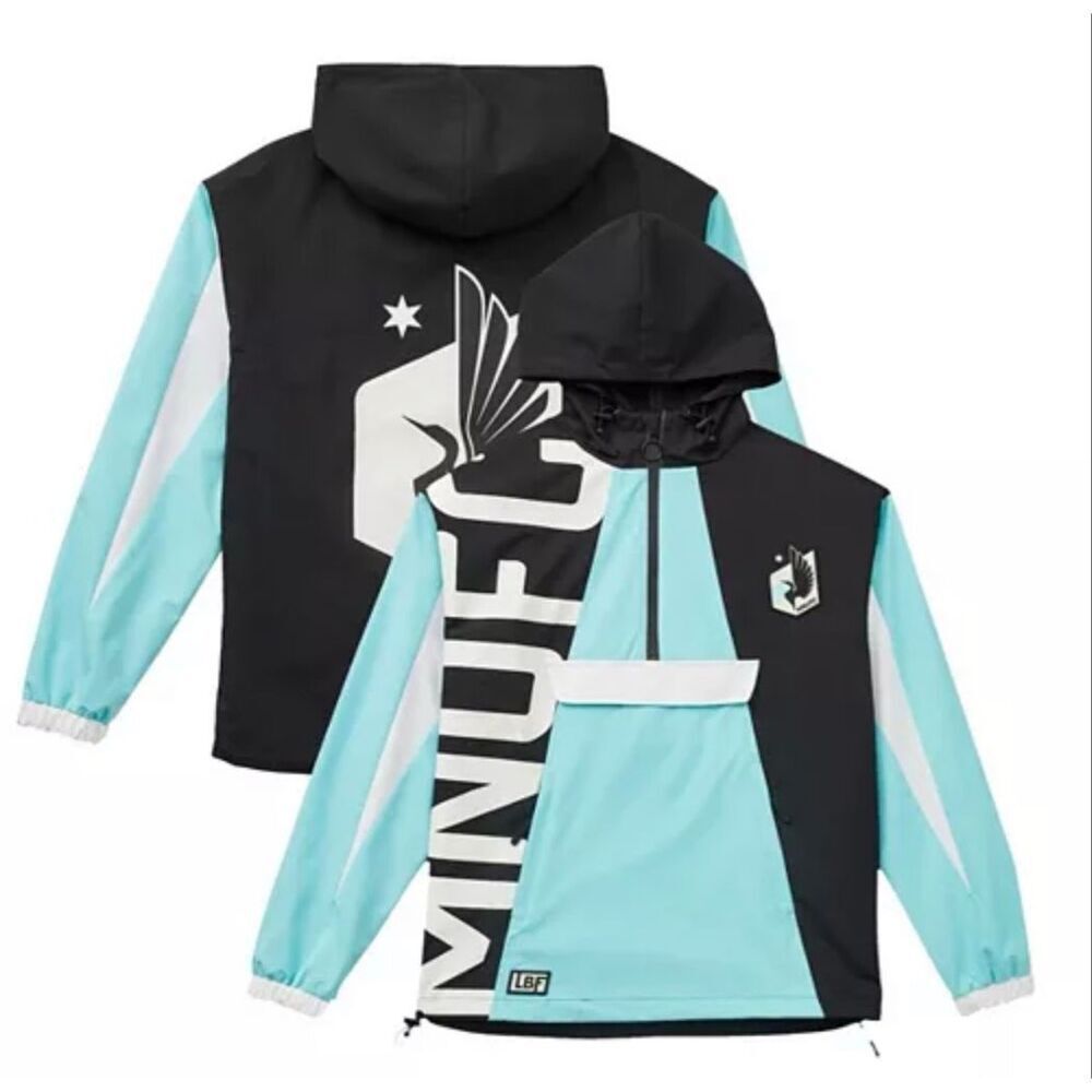Live Breathe Futbol Unisex Minnesota United FC Tekker Half-Zip Anorak Jacket Lig